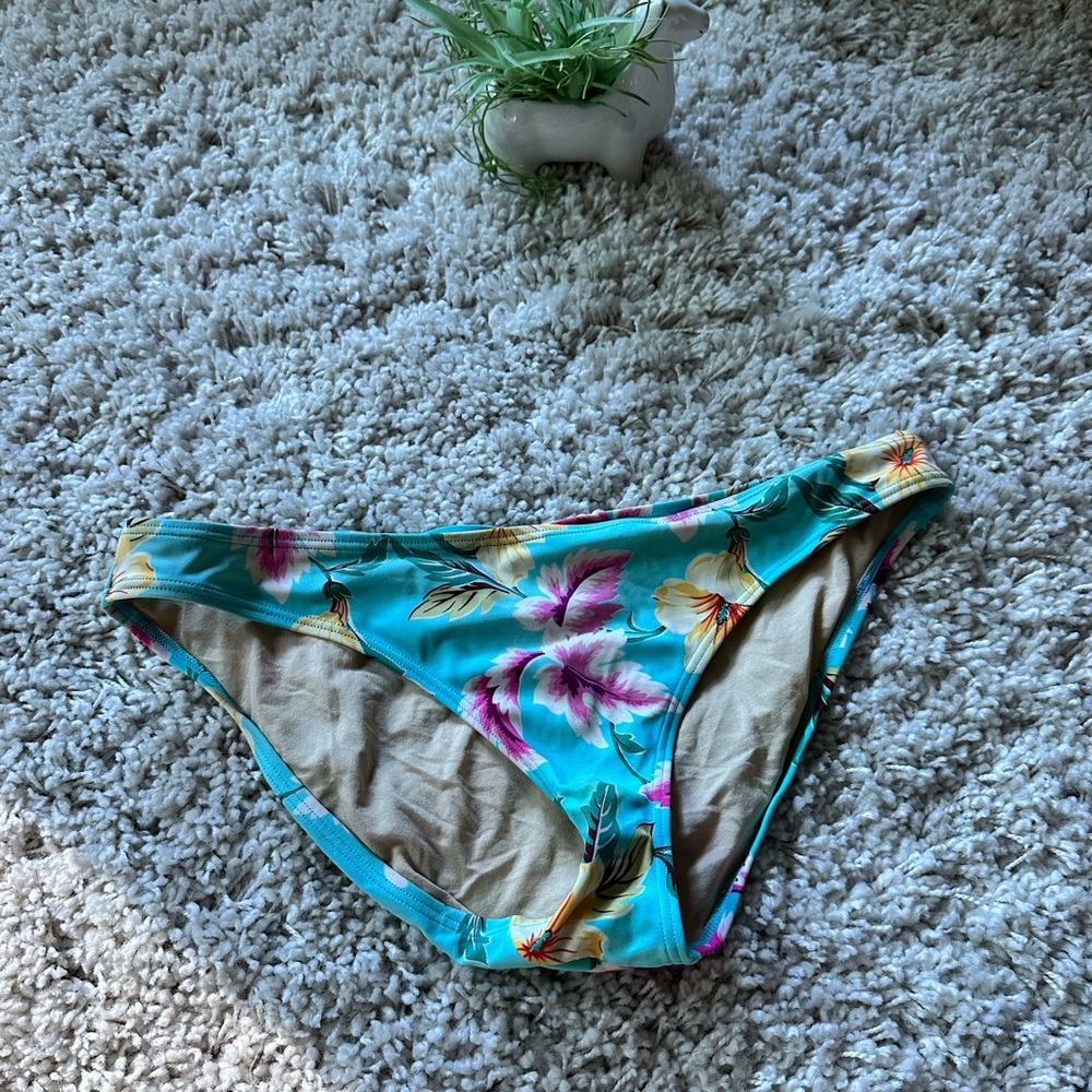 VS Victoria Secret Tropical colorful beach palm tree bikini bottoms size…